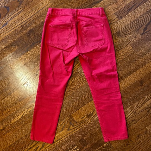 LAST CHANCE: Talbots Red Denim Signature Slim Crops - Size 4/27 - Picture 5 of 5